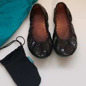 Tieks Black Patent Flats